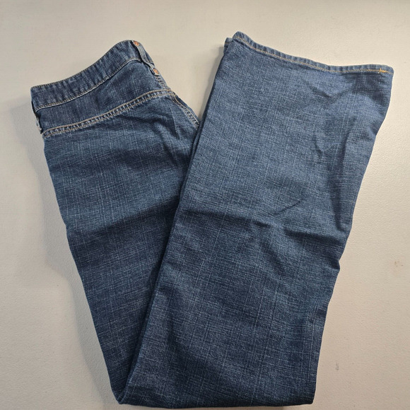 Levi's Jeans Junior's 7 Blue Super Low Button Fly Flare Medium Wash - Picture 11 of 16